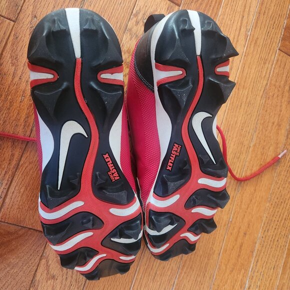 Nike Football Cleats Size 7 Red And Black - Picture 6 of 11